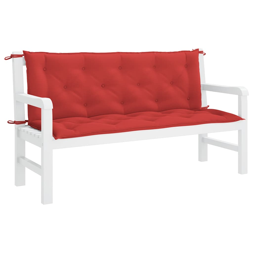 Cuscino per Panca Rosso 150x(50+50)x7cm in Tessuto Oxford