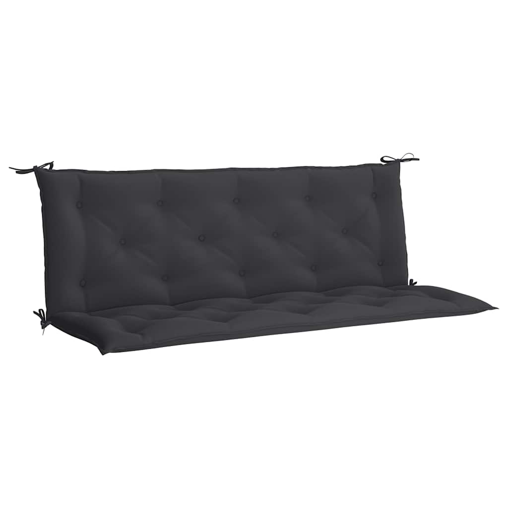 Cuscino per Panca Nero 150x(50+50)x7cm in Tessuto Oxford