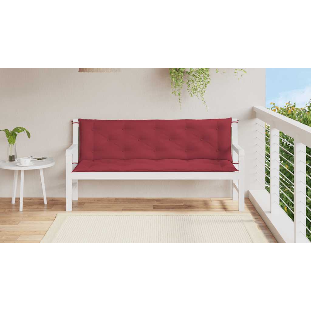 Cuscino per Panca Rosso Vino 150x(50+50)x7cm in Tessuto Oxford