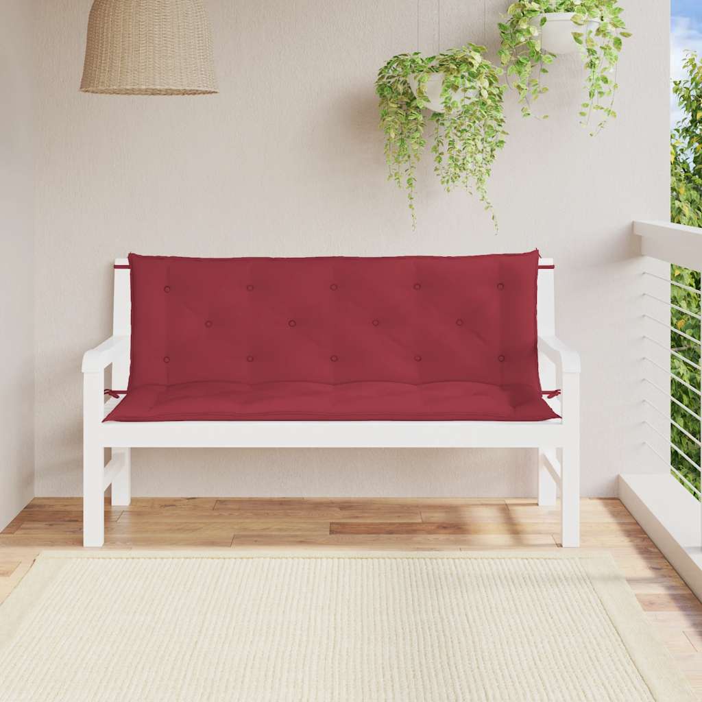 Cuscino per Panca Rosso Vino 150x(50+50)x7cm in Tessuto Oxford