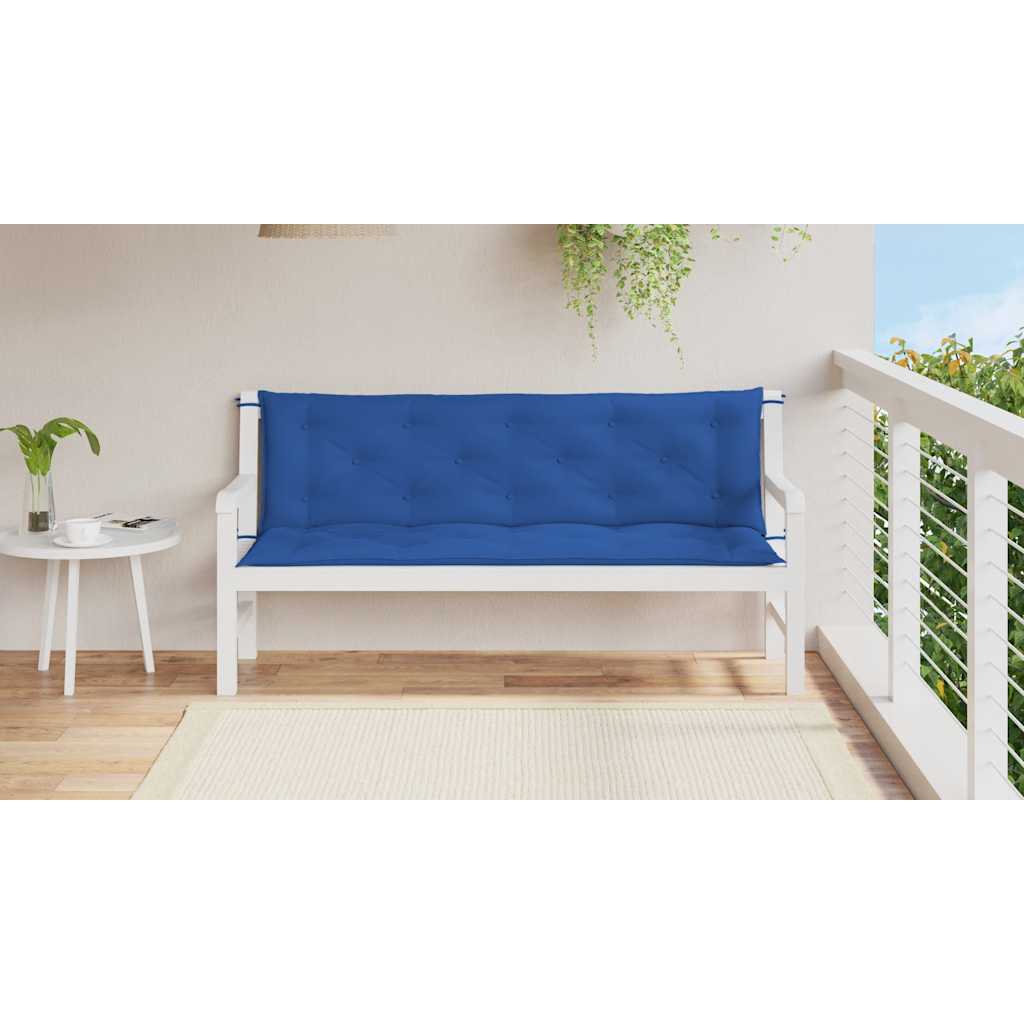 Cuscino per Panca Blu 150x(50+50)x7 cm in Tessuto Oxford