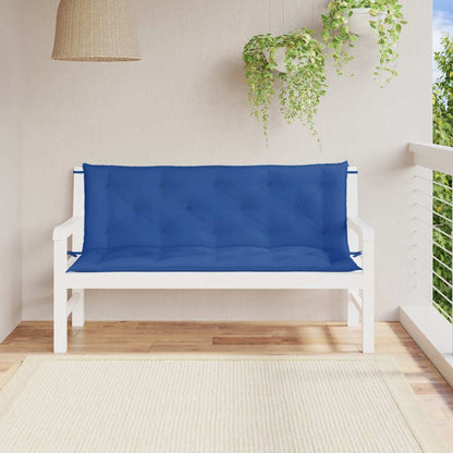 Cuscino per Panca Blu 150x(50+50)x7 cm in Tessuto Oxford