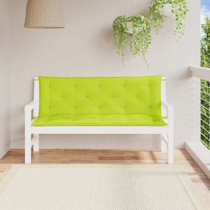 Cuscino per Panca Verde Intenso 150x(50+50)x7cm Tessuto Oxford