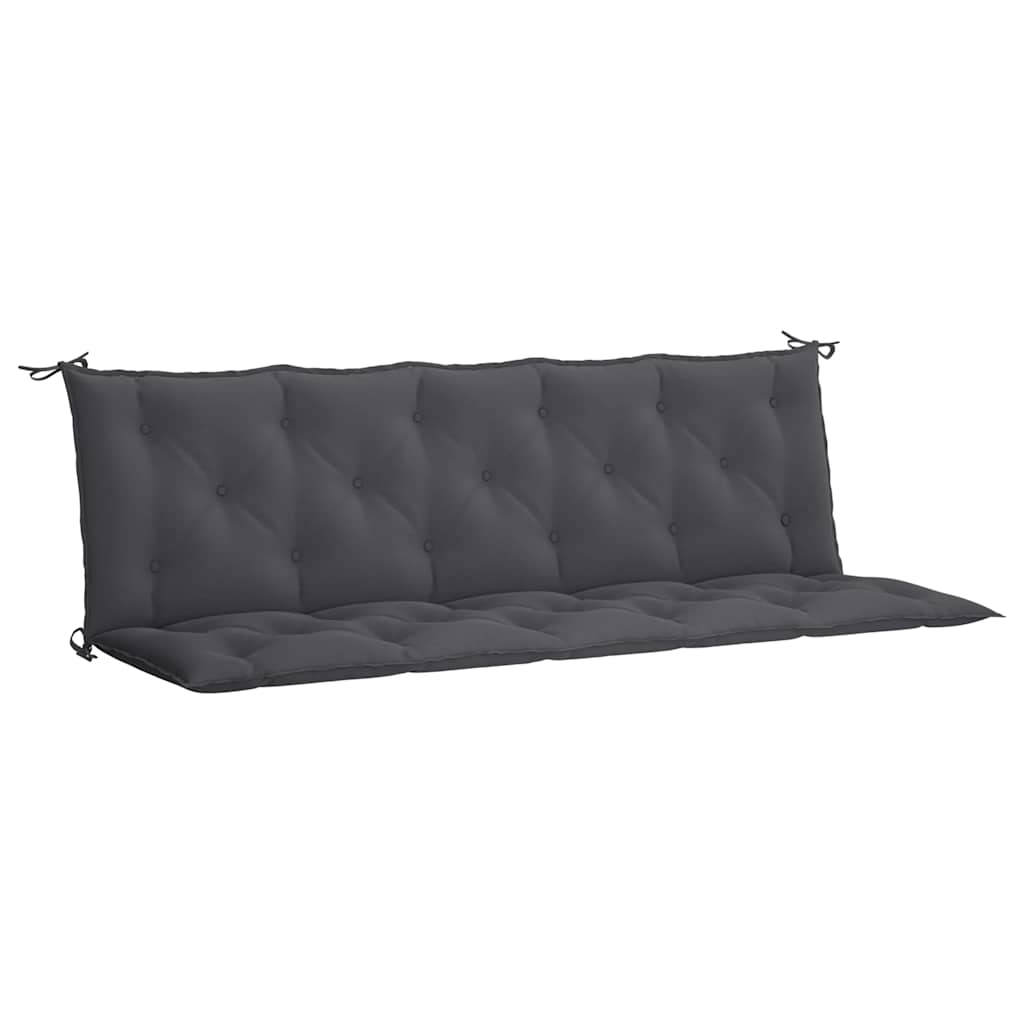Cuscino per Panca Antracite 180x(50+50)x7 cm in Tessuto Oxford