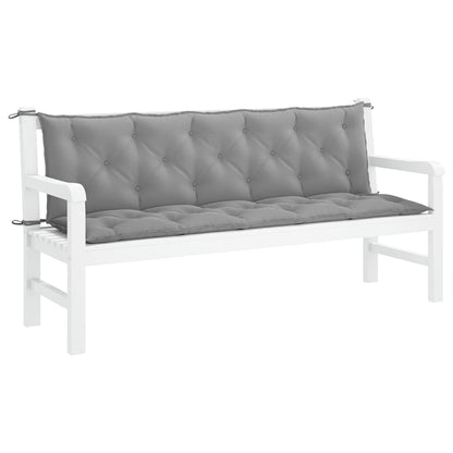 Cuscino per Panca Grigio 180x(50+50)x7 cm in Tessuto Oxford