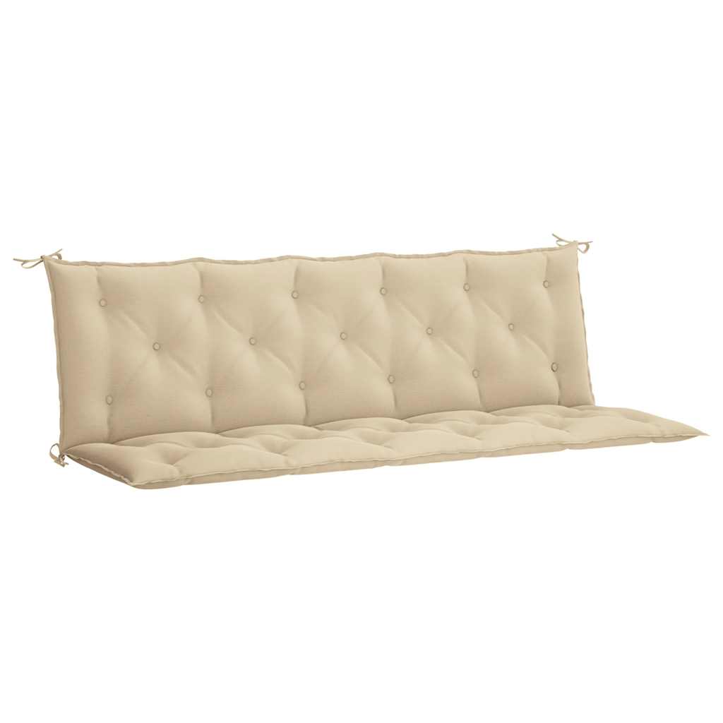 Cuscino per Panca Beige 180x(50+50)x7 cm in Tessuto Oxford