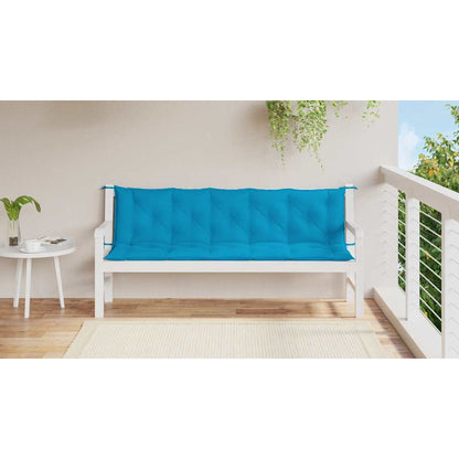 Cuscino per Panca Azzurro 180x(50+50)x7 cm in Tessuto Oxford