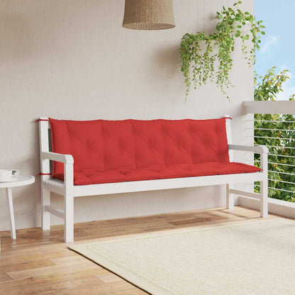 Cuscino per Panca Rosso 180x(50+50)x7 cm in Tessuto Oxford