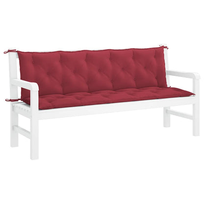 Cuscino per Panca Rosso Vino 180x(50+50)x7 cm in Tessuto Oxford