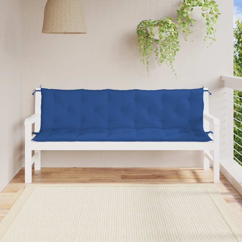 Cuscino per Panca Blu 180x(50+50)x7 cm in Tessuto Oxford