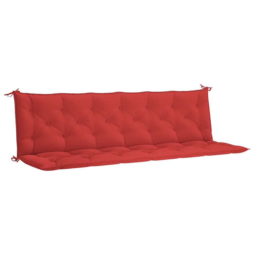 Cuscini per Panca 2 pz Rossi 200x50x7 cm in Tessuto Oxford