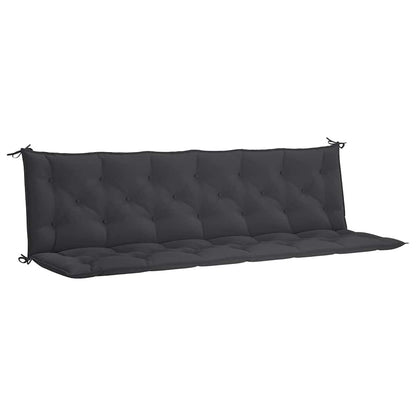Cuscini per Panca 2 pz Neri 200x50x7 cm in Tessuto Oxford