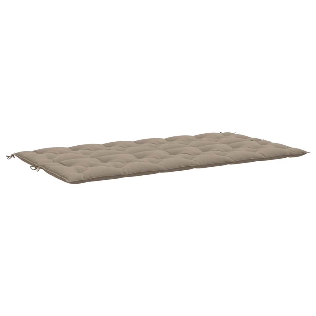 Cuscini Panca da Giardino 2pz Tortora 200x50x7cm Tessuto Oxford
