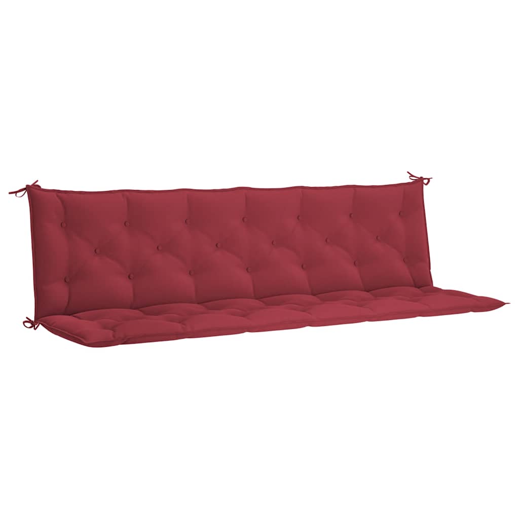 Cuscini per Panca 2 pz Rosso Vino 200x50x7 cm in Tessuto Oxford