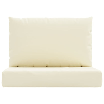 Cuscini per Pallet 2 pz Bianco Crema in Tessuto Oxford