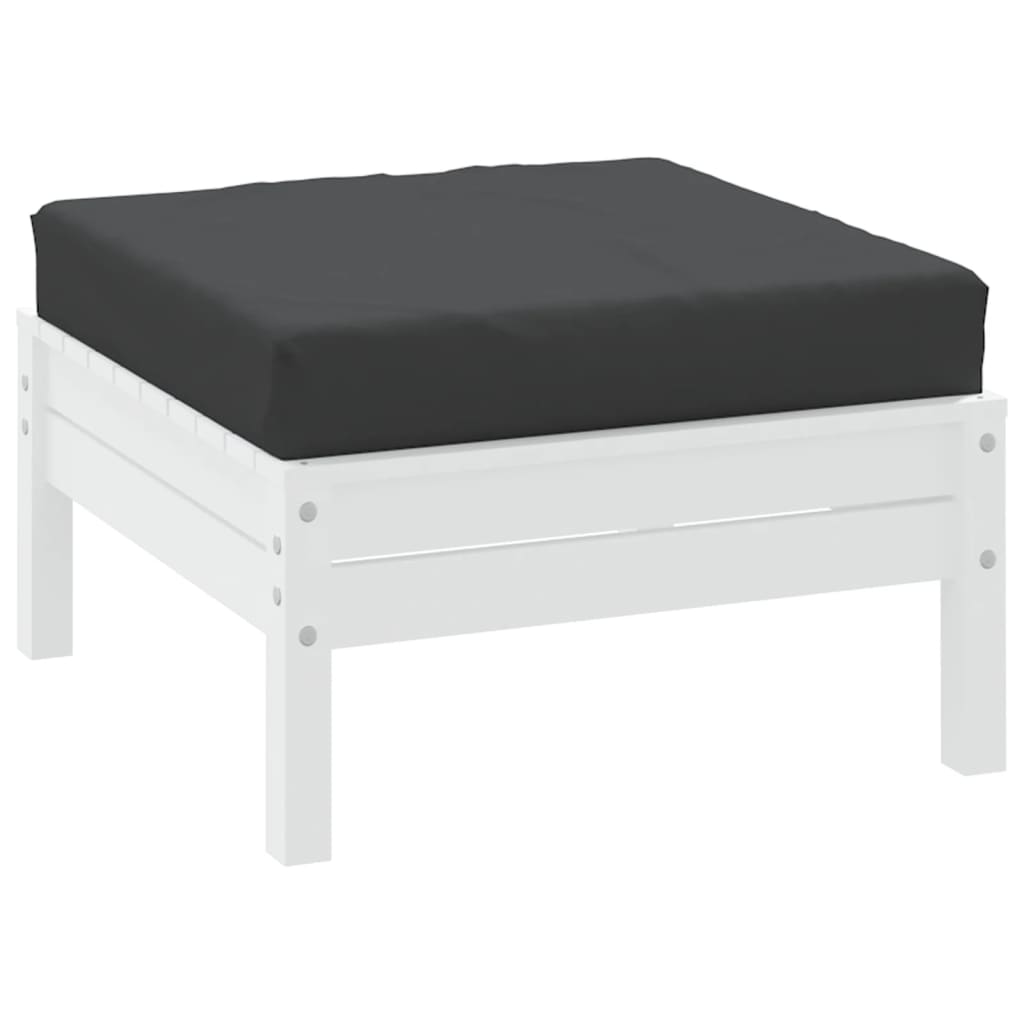 Cuscino per Pallet Nero 60x60x6 cm in Tessuto