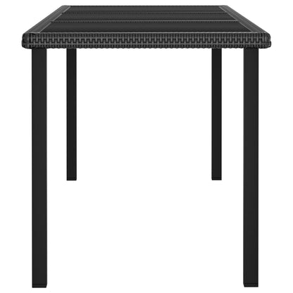 Tavolo da Pranzo da Giardino Nero 180x70x73 cm in Polyrattan
