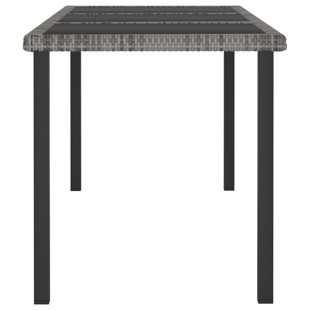 Tavolo da Pranzo da Giardino Grigio 180x70x73 cm in Polyrattan