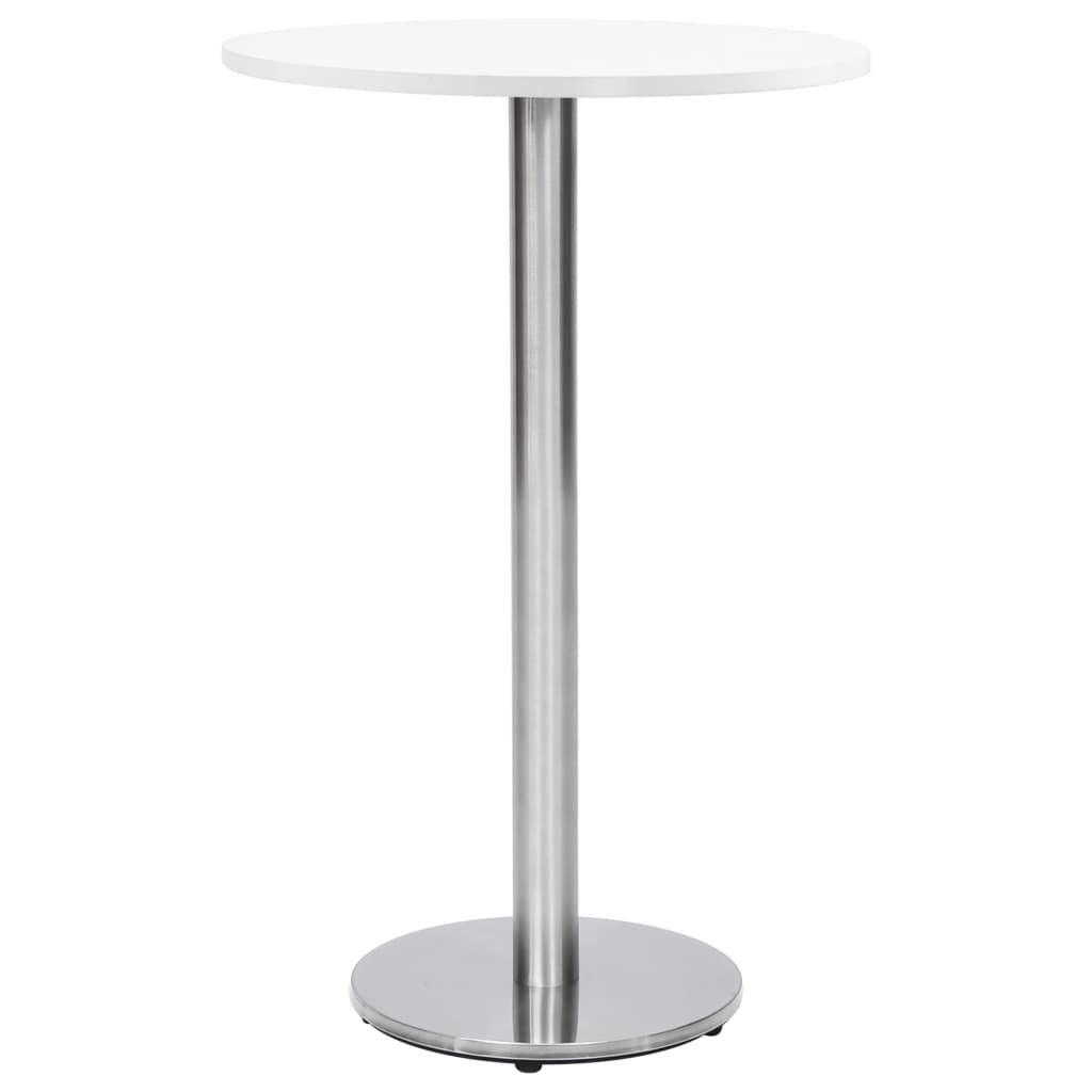 Gamba per Tavolino da Bar Argento Ã˜45x107 cm in Acciaio Inox