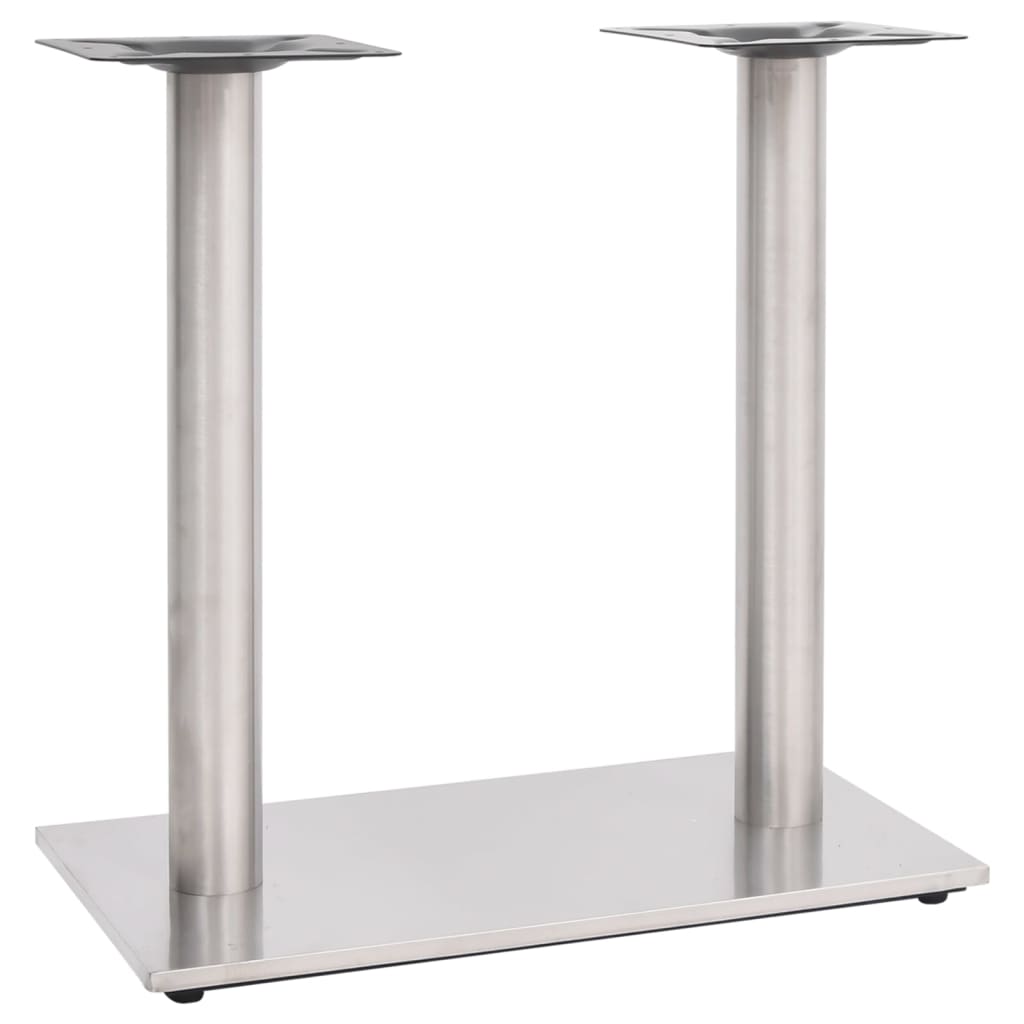 Gamba per Tavolino da Bar Argento 70x40x72 cm in Acciaio Inox