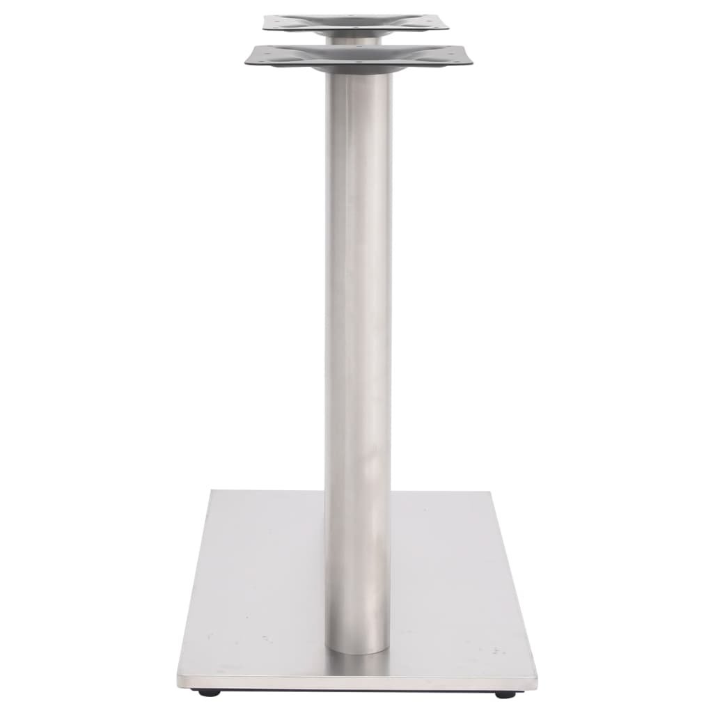 Gamba per Tavolino da Bar Argento 70x40x72 cm in Acciaio Inox
