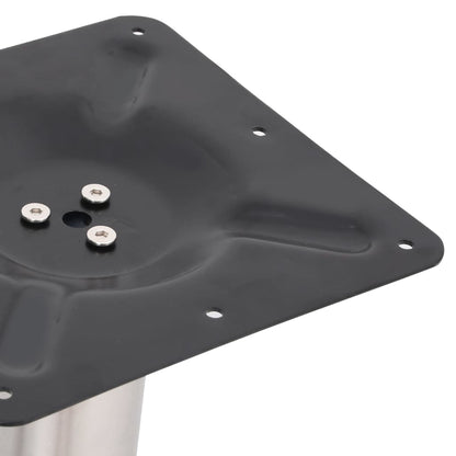 Gamba per Tavolino da Bar Argento 70x40x72 cm in Acciaio Inox