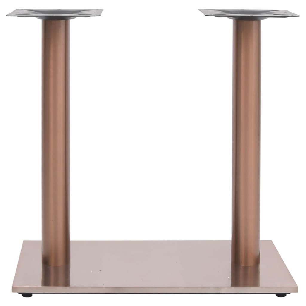 Gamba per Tavolino da Bar Ottone 70x40x72 cm in Acciaio Inox