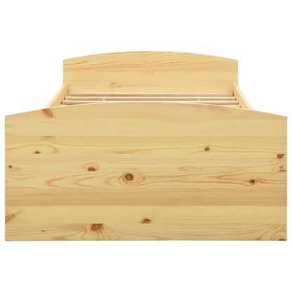 Giroletto con 2 Cassetti in Legno Massello di Pino 90x200 cm