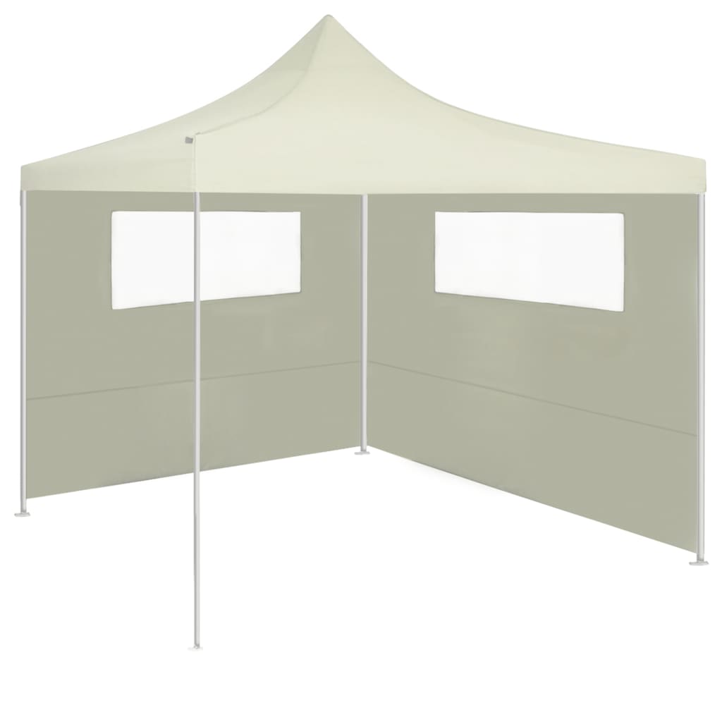 Parete per Gazebo con Finestre 6x2 m Crema