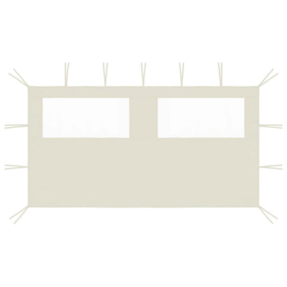 Parete per Gazebo con Finestre 4x2 m Crema