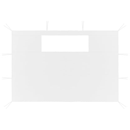 Pareti con Finestre per Gazebo 2 pz 4x2,1 m Bianche 70 g/m²