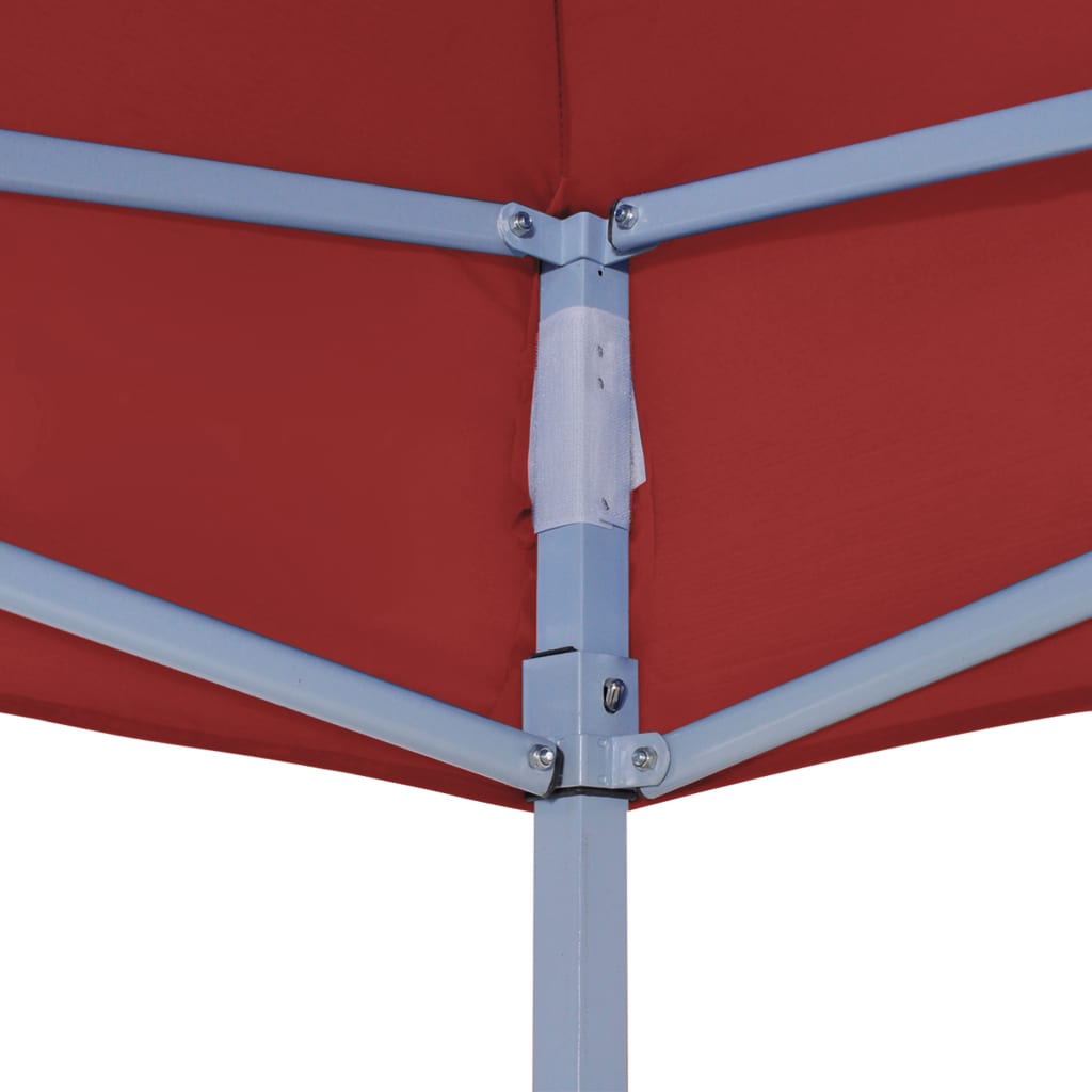 Tetto per Tendone per Feste 3x3 m Rosso Borgogna 270 g/mÂ²