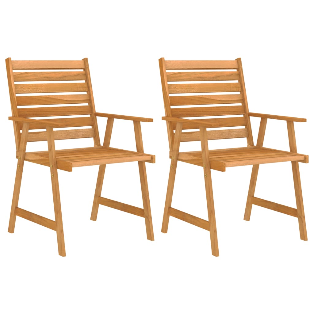 Set da Pranzo da Giardino 3 pz in Legno Massello di Acacia