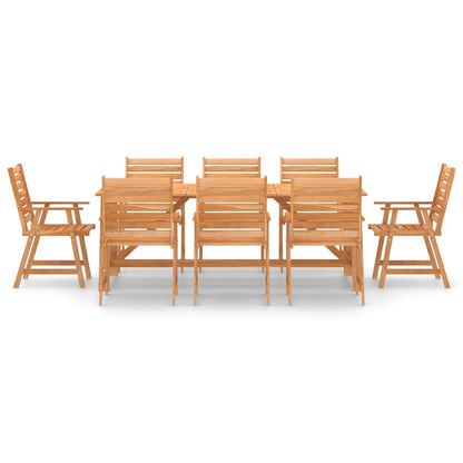 Set Pranzo da Giardino 9 pz in Legno Massello di Acacia