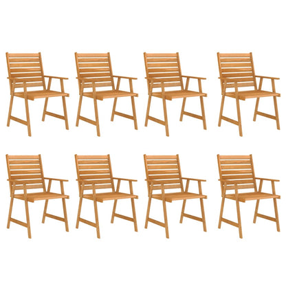 Set Pranzo da Giardino 9 pz in Legno Massello di Acacia