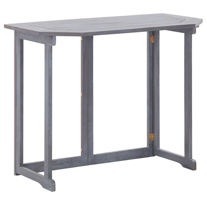 Set da Bistrot 2 pz in Legno Massello di Acacia Grigio