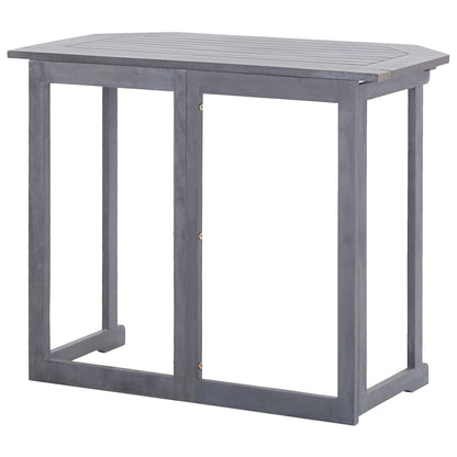 Set da Bistrot 2 pz in Legno Massello di Acacia Grigio