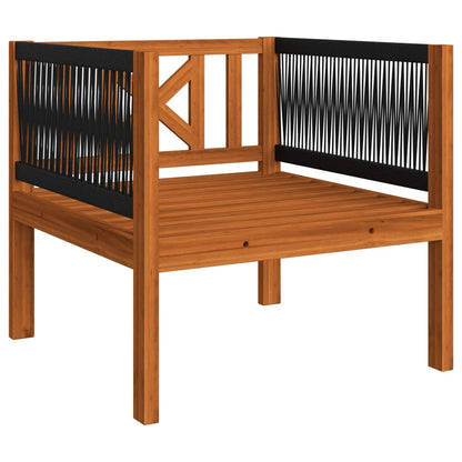 Set da Giardino 7 pz con Cuscini in Legno Crema, Acacia e Corda