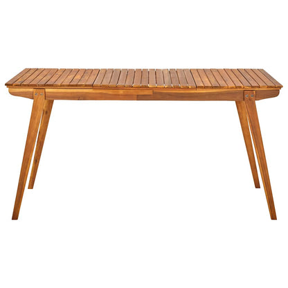 Set da pranzo da giardino 7 pz 150x90 cm in legno massello di acacia