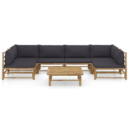 Set Salotto da Giardino 7pz con Cuscini Grigio Scuro BambÃƒÂ¹