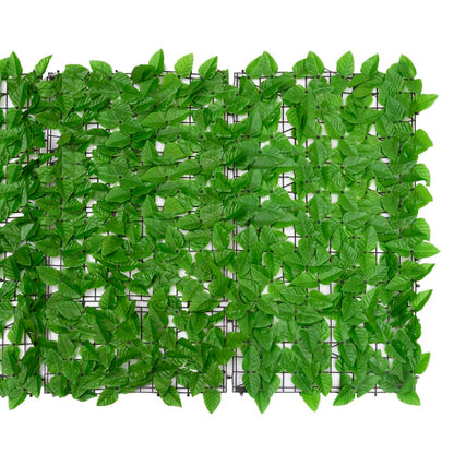 Paravento da Balcone con Foglie Verdi 400x100 cm
