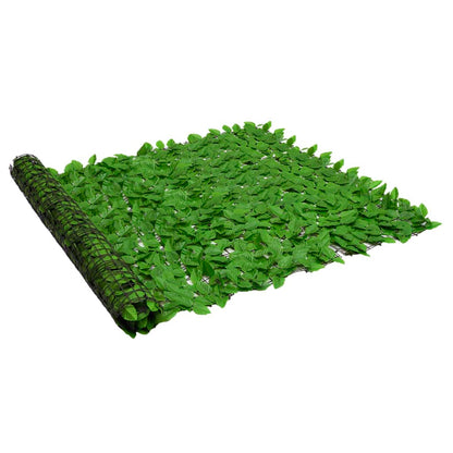 Paravento da Balcone con Foglie Verdi 300x150 cm