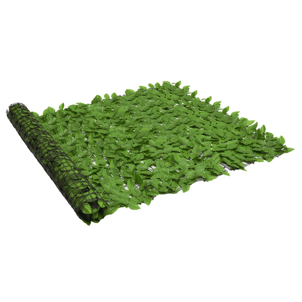 Paravento da Balcone con Foglie Verdi 500x150 cm