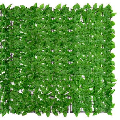 Paravento da Balcone con Foglie Verdi 500x150 cm
