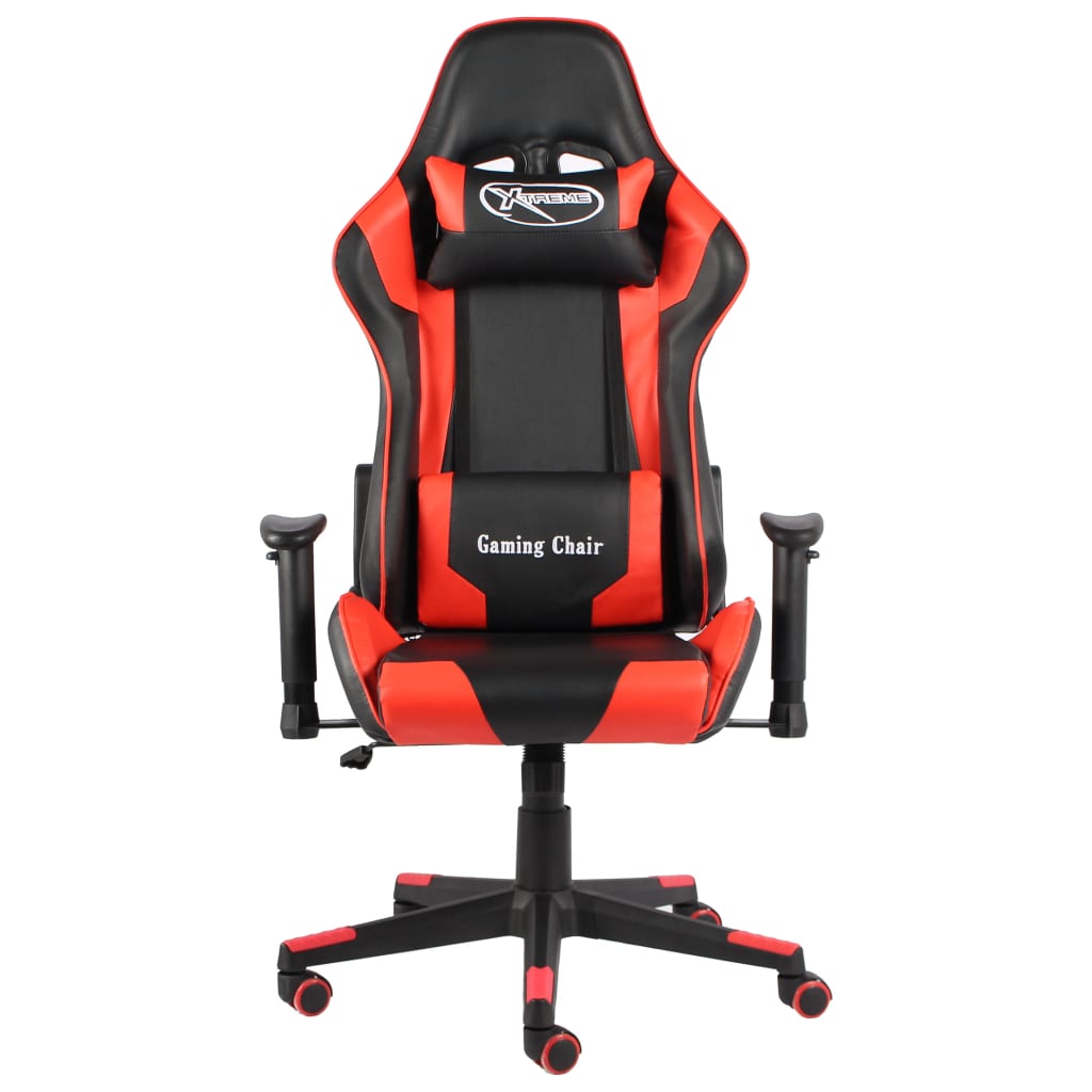 Sedia da Gaming Girevole Rossa in PVC