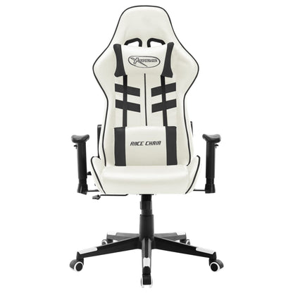 Sedia da Gaming Bianca e Nera in Similpelle