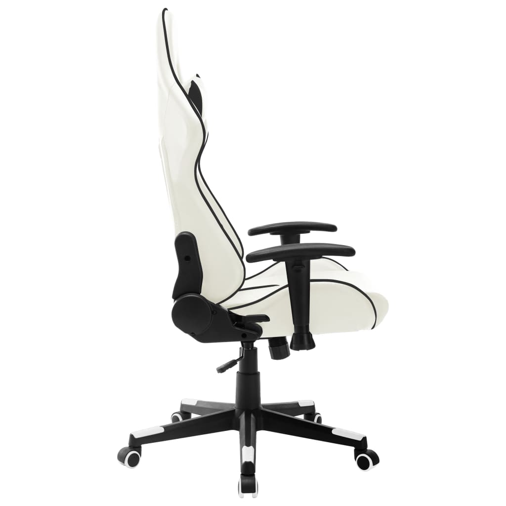 Sedia da Gaming Bianca e Nera in Similpelle