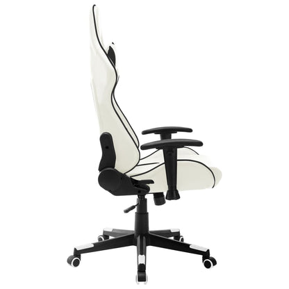Sedia da Gaming Bianca e Nera in Similpelle