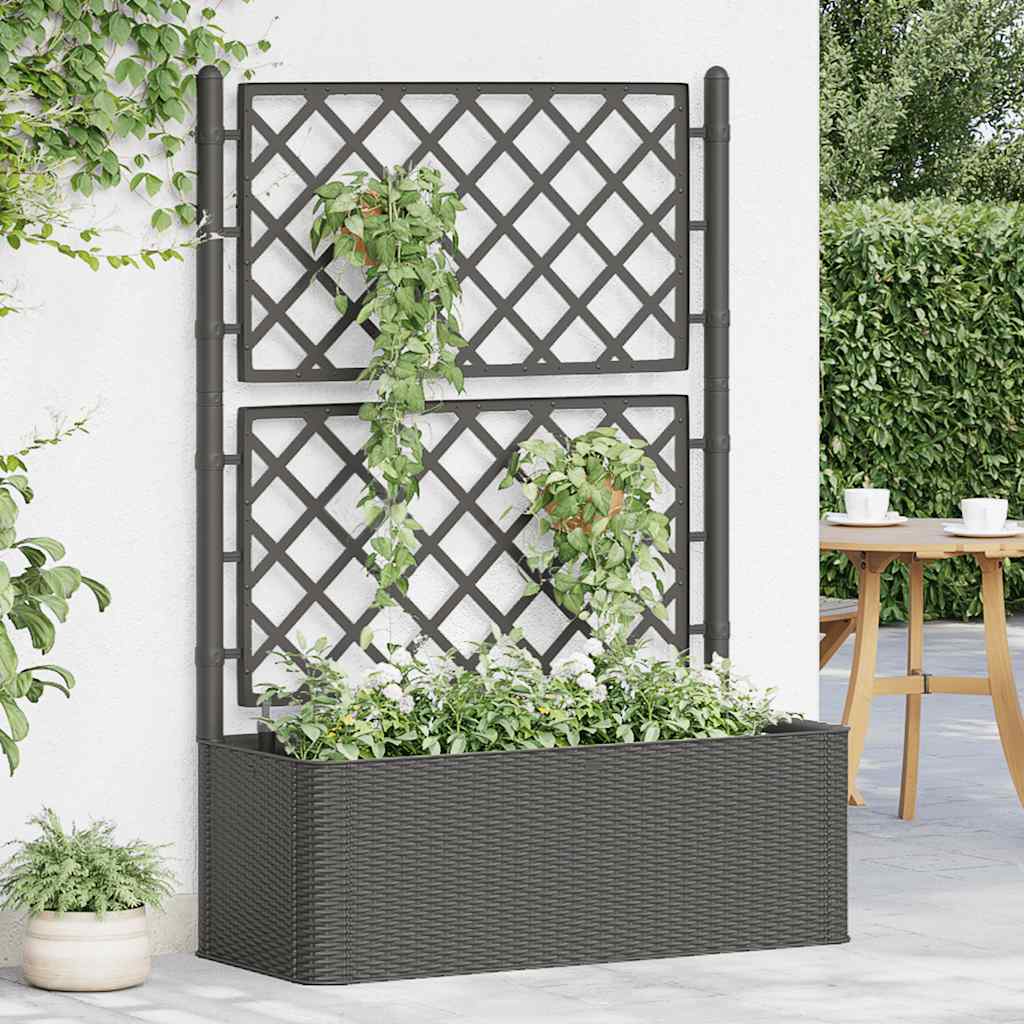Letto Rialzato da Giardino Graticcio e Irrigazione Antracite