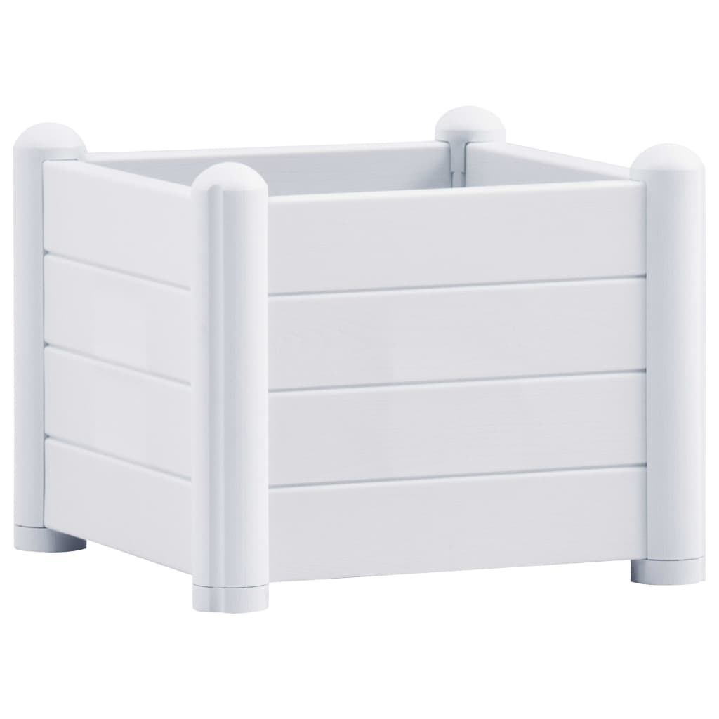 Letto Rialzato da Giardino in PP Bianco 43x43x35 cm
